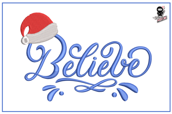 Believe in Santa Claus: A Festive Embroidery Design