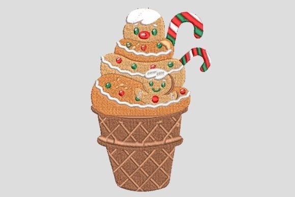 Christmas Ice Cream Cone Candy Embroidery Review