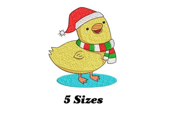 Funny Duck Christmas: A Festive Embroidery Delight