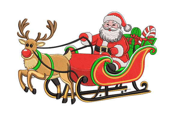 Santa Sleigh: A Festive Embroidery Design Review